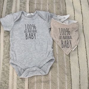 Organic cotton onesie and Bandana bib